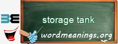 WordMeaning blackboard for storage tank